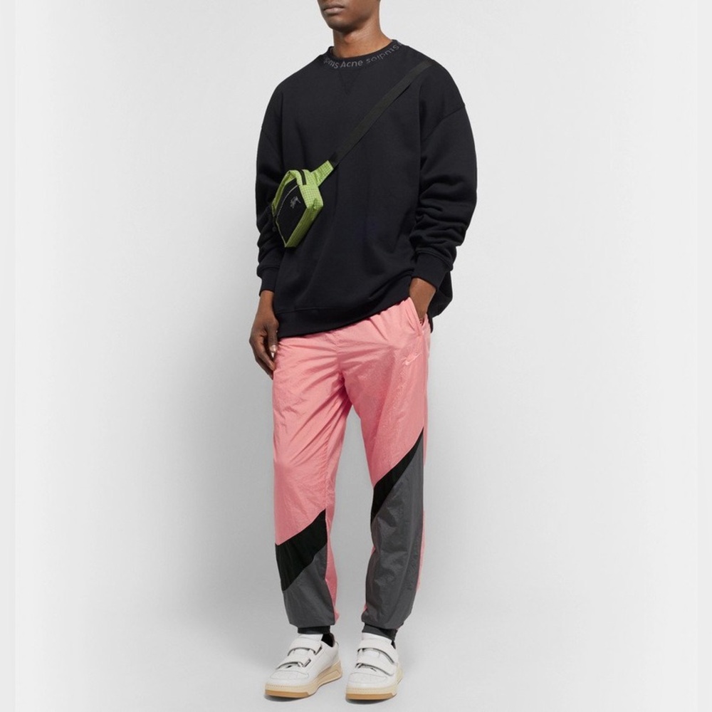 Nike BIG Swoosh Knit Nylon Track Pants | Pink Gaze / Dark Grey